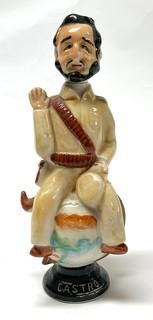 Ceramic Pottery Fidel Castro Liquor Decanter, Made in Japan.