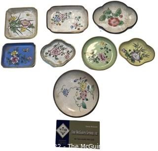 Group of Small Chinese Enamel Painted Pin Dishes