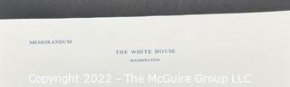 Collection of White House Internal Memorandum Paper and ~ 10 Ronald Reagan Printed Cards to Supporters Following his Assassination Attempt 