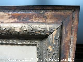 Studio photo in antique wooden art frame