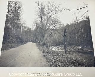 10 1/4 x 13 1/4" 19th C B&W Photo of "Beach Drive at Argyle Hill" Rock Creek Park, Washington DC with imprinted seal photographers H.A. Helm & Co. 