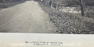 10 1/4 x 13 1/4" 19th C B&W Photo of "Beach Drive at Argyle Hill" Rock Creek Park, Washington DC with imprinted seal photographers H.A. Helm & Co. 