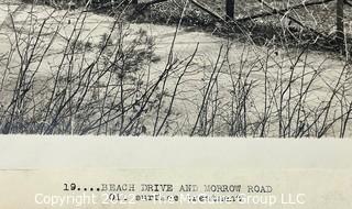 10 1/4 x 13 1/4" 19th C B&W Photo "Beach Drive and Morrow Road", Rock Creek Park, Washington DC with imprinted seal photographers H.A. Helm & Co. 