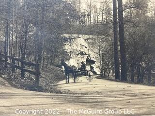 10 1/4 x 13 1/4" 19th C B&W Photo of Rock Creek Park, Washington DC with imprinted seal photographers H.A. Helm & Co.  