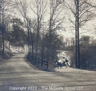 10 1/4 x 13 1/4" 19th C B&W Photo of Rock Creek Park, Washington DC with imprinted seal photographers H.A. Helm & Co.  