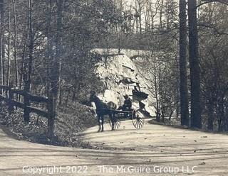 10 1/4 x 13 1/4" 19th C B&W Photo of Rock Creek Park, Washington DC with imprinted seal photographers H.A. Helm & Co.  