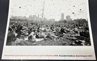 16 x 20" 2007 Fraenkel Gallery (San Francisco) Exhibit Poster featuring 1970 Peace Demonstration in New York's Central Park