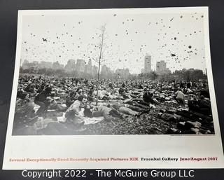 16 x 20" 2007 Fraenkel Gallery (San Francisco) Exhibit Poster featuring 1970 Peace Demonstration in New York's Central Park