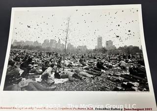 16 x 20" 2007 Fraenkel Gallery (San Francisco) Exhibit Poster featuring 1970 Peace Demonstration in New York's Central Park