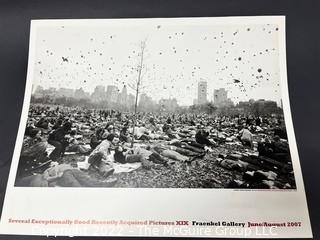 16 x 20" 2007 Fraenkel Gallery (San Francisco) Exhibit Poster featuring 1970 Peace Demonstration in New York's Central Park