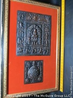 (2) Framed temple art works