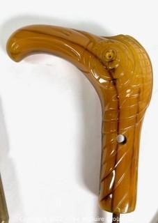 Bakelite Crane Handle, Daguerreotype, Silhouettes Under Convex Frame, Etc