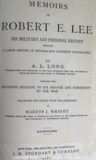 Memoirs of Robert E. Lee: His Military and Personal History, A.L Long, 1886 Book