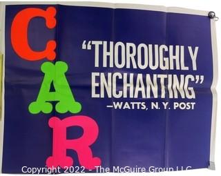 41 x 85" 1961 Two Piece Theatre Lithograph Broadside Promoting "Carnival" at New York's Imperial Theatre. Ephemera