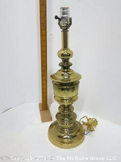 Brass toned table lamp 