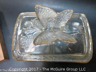 Collection including butterfly glass box