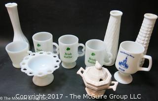 Collection including milk glass 