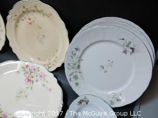 Assortment of collector plates bowls and a candy thermometer 