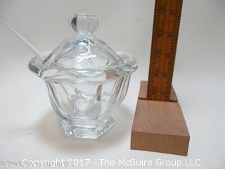 Baccarat cut crystal with spoon