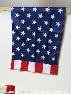 Assortment of mostly cotton flags and bunting 