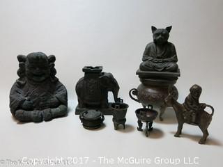 Collection of figurines in various media 