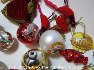 Large collection of M-C Christmas ornaments, stockings, etc. 