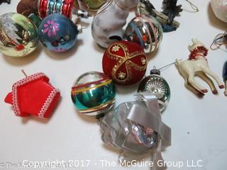 Large collection of M-C Christmas ornaments, stockings, etc. 