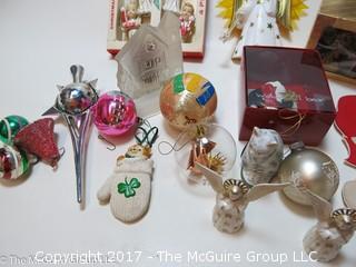 Large collection of M-C Christmas ornaments, stockings, etc. 