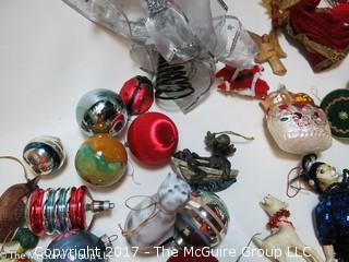 Large collection of M-C Christmas ornaments, stockings, etc. 