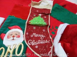 Large collection of M-C Christmas ornaments, stockings, etc. 