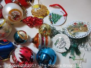 Large collection of M-C Christmas ornaments, stockings, etc. 