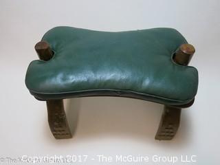 Camel seat with leather cushion