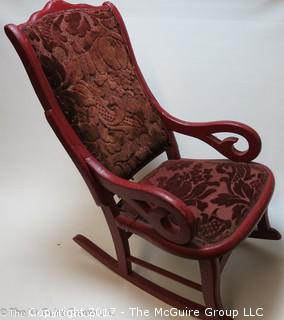 Children's upholstered rocking chair