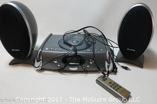 Curtis cassette and CD player, with speakers 