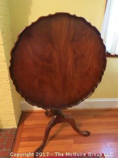 Tilt top (and swivels) pie crust table, by Hickory Chair Co. 