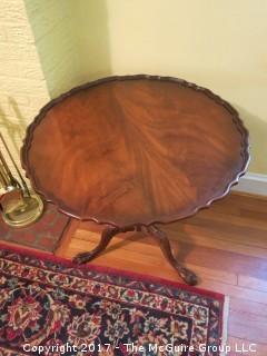 Tilt top (and swivels) pie crust table, by Hickory Chair Co. 