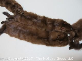 (4) 1930's-40's Tanned Mink Fur Pelts