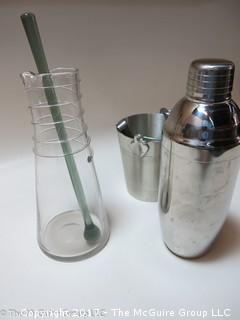 Barware including martini glass 