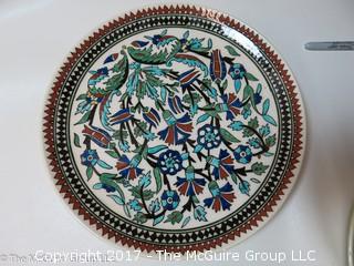 Collection of 4 Turkish Kutahya wall plates