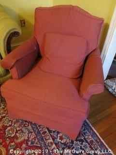 Thomasville Upholstered arm chair: 36" x 36" tall  