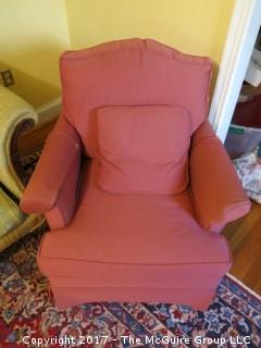 Thomasville Upholstered arm chair: 36" x 36" tall  