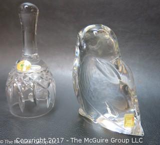 Norwegian crystal bird and Irish crystal bell