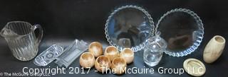 Collection including glass bakeware and stoneware