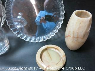 Collection including glass bakeware and stoneware