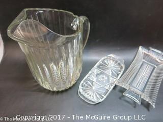 Collection including glass bakeware and stoneware