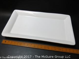 White ceramic serving platter, made in Italy for Banana Republic 