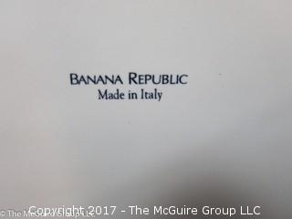 White ceramic serving platter, made in Italy for Banana Republic 