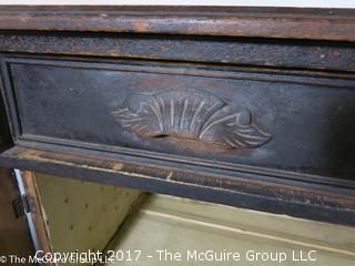 Late 19th c chest; 1 drawer over 2 doors; 40"W x 42T x 19"D