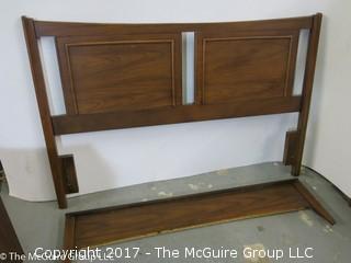 M-C Headboard/Footboard and matching 2 drawer side table; slat to slat 54W" 