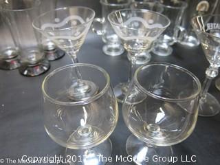 Assorted glassware